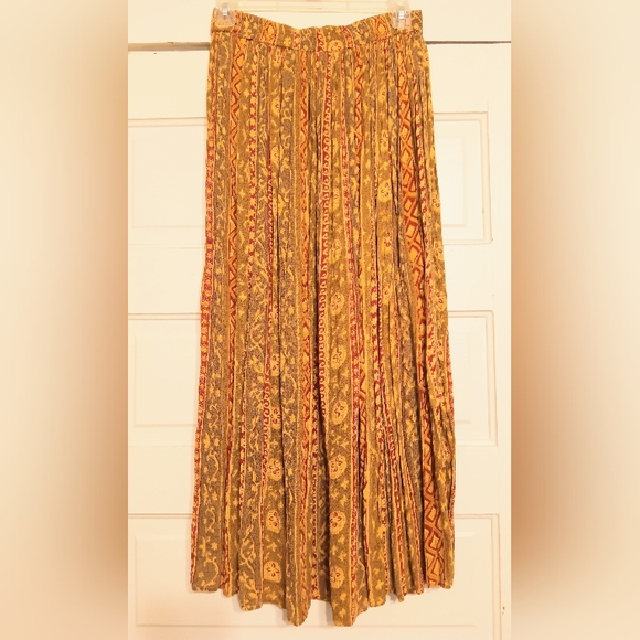 Vtg 90's/Y2K festival Indian handmade maxi skirt sz. S - Picture 1 of 12